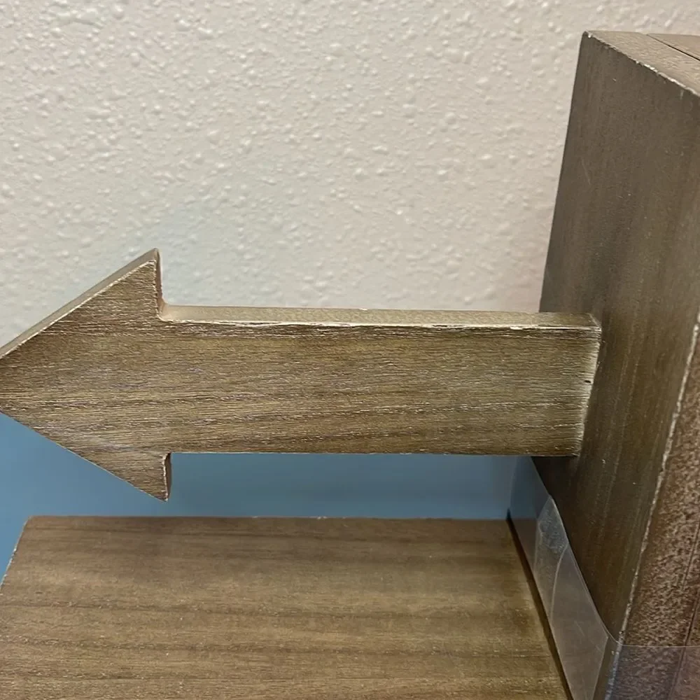 MAINSTAYS Wooden Arrow Bookends *NEW*
